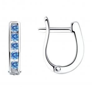 Серебряные серьги SOKOLOV с фианитом 94026404-91 фото