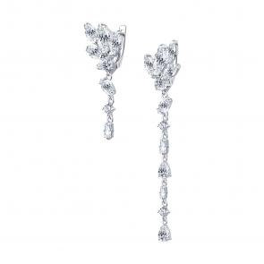 Серебряные серьги SOKOLOV с фианитом 94026424 фото