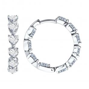 Серебряные серьги SOKOLOV с фианитом 94026438-91 фото