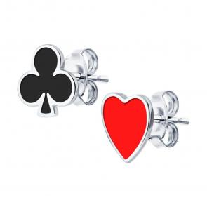 Серебряные серьги SOKOLOV с эмалью 94026459-91 фото