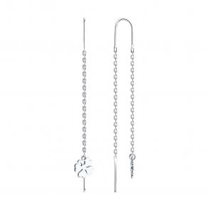 Серебряные серьги SOKOLOV 94026512 фото