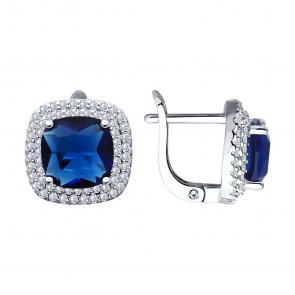 Серебряные серьги SOKOLOV с фианитом 94026524-91 фото