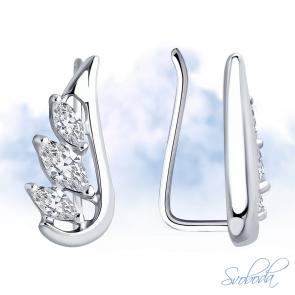 Серебряные серьги SOKOLOV с фианитом 94026579-91 фото