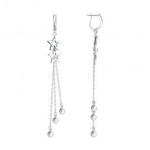 Серебряные серьги SOKOLOV 94026582-91 фото