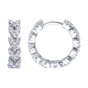 Серебряные серьги SOKOLOV с фианитом 94026592-91 фото