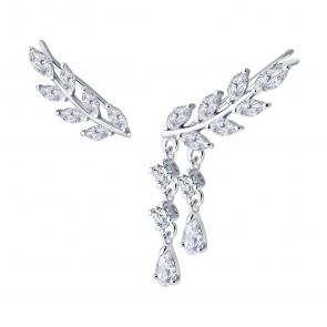 Серебряные серьги SOKOLOV с фианитом 94026641 фото