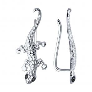 Серебряные серьги SOKOLOV с фианитом 94026647 фото