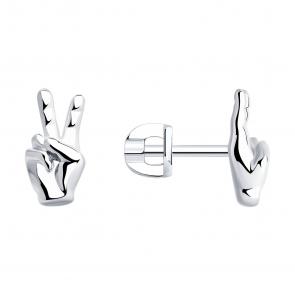 Серебряные серьги SOKOLOV 94026652 фото