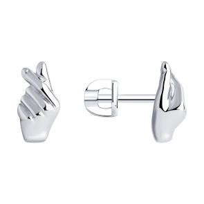 Серебряные серьги SOKOLOV 94026653 фото