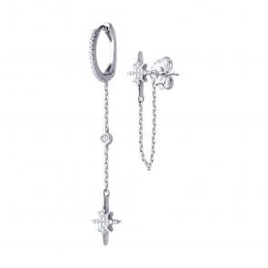 Серебряные серьги SOKOLOV с фианитом 94026669-91 фото