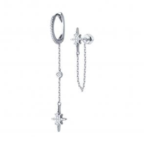 Серебряные серьги SOKOLOV с фианитом 94026669 фото