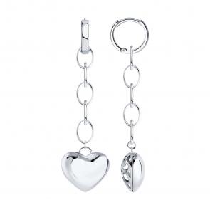 Серебряные серьги-трансформеры SOKOLOV 94026711 фото