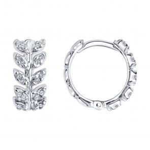 Серебряные серьги SOKOLOV с фианитом 94026740-91 фото