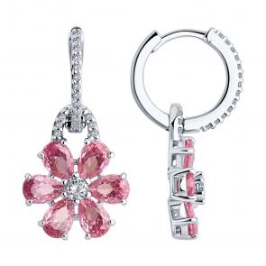 Серебряные серьги SOKOLOV с фианитом 94026748-91 фото