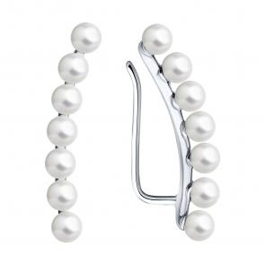 Серебряные серьги SOKOLOV с жемчугом 94026790 фото