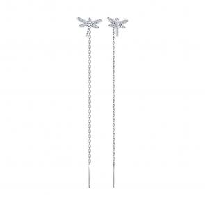 Серебряные серьги SOKOLOV с фианитом 94026852 фото