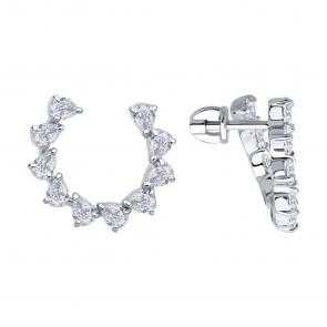 Серебряные серьги SOKOLOV с фианитом 94026879 фото