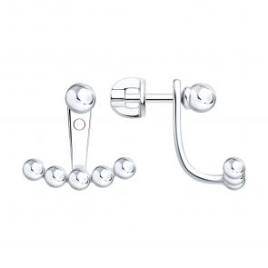 Серебряные серьги-трансформеры SOKOLOV 94027208 фото