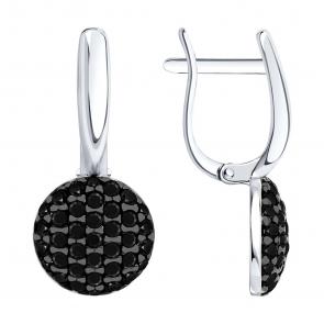 Серебряные серьги SOKOLOV с фианитом 94027251 фото