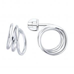 Серебряные серьги SOKOLOV 94027278 фото