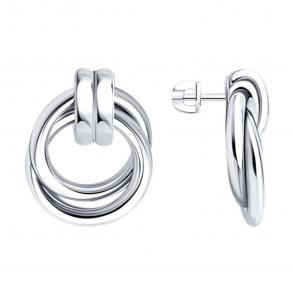 Серебряные серьги SOKOLOV 94027306 фото