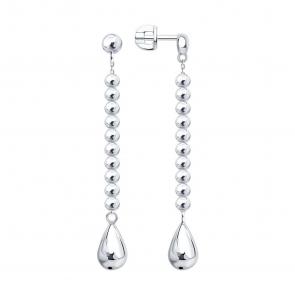 Серебряные серьги SOKOLOV 94027315 фото