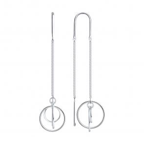 Серебряные серьги SOKOLOV 94027359 фото