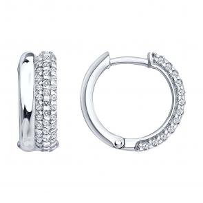 Серебряные серьги SOKOLOV 94027512 фото