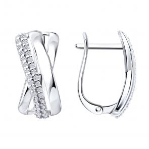 Серебряные серьги SOKOLOV 94027551 фото