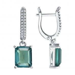 Серебряные серьги SOKOLOV с фианитом 94027616-91 фото