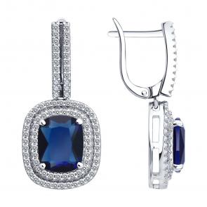 Серебряные серьги SOKOLOV с фианитом 94027630-91 фото