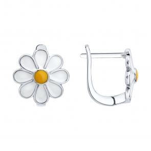 Серебряные серьги SOKOLOV с фианитом 94027651-91 фото