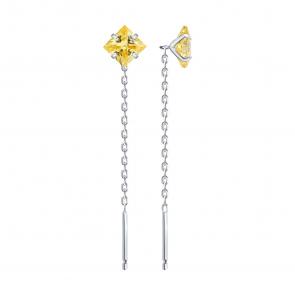 Серебряные серьги SOKOLOV с фианитом 94027671-91 фото