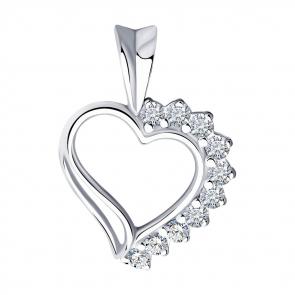 Серебряная подвеска SOKOLOV с фианитом 94030011 фото