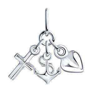 Серебряная подвеска SOKOLOV 94030181 фото