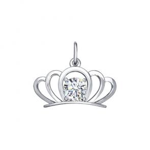 Серебряная подвеска SOKOLOV с фианитом 94030512 фото