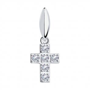 Серебряная подвеска SOKOLOV с фианитом 94030682 фото