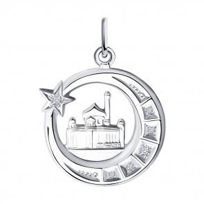 Серебряная подвеска SOKOLOV с фианитом 94030686 фото