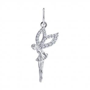 Серебряная подвеска SOKOLOV с фианитом 94030699 фото