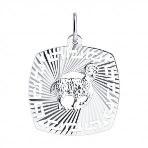 Серебряная подвеска Знак зодиака Овен SOKOLOV 94030858 фото