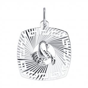 Серебряная подвеска Знак зодиака Скорпион SOKOLOV 94030865 фото