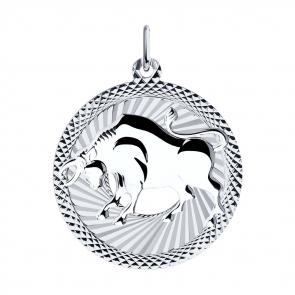 Серебряная подвеска Знак зодиака Телец SOKOLOV 94030871 фото