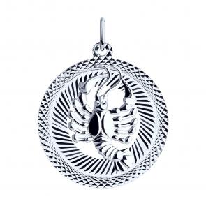 Серебряная подвеска Знак зодиака Рак SOKOLOV 94030873 фото
