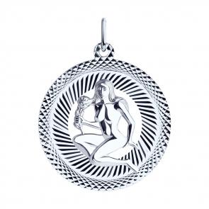 Серебряная подвеска Знак зодиака Дева SOKOLOV 94030875 фото