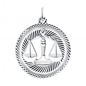 Серебряная подвеска Знак зодиака Весы SOKOLOV 94030876 фото
