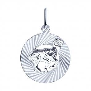 Серебряная подвеска Знак зодиака Овен SOKOLOV 94030882 фото