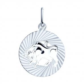 Серебряная подвеска Знак зодиака Телец SOKOLOV 94030883 фото