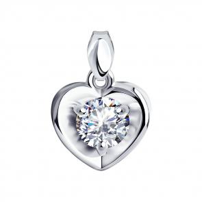 Серебряная подвеска SOKOLOV с фианитом 94031121 фото