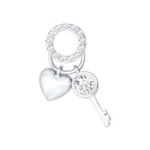 Серебряная подвеска SOKOLOV с фианитом 94031180 фото