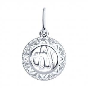 Серебряная подвеска SOKOLOV с фианитом 94031198 фото
